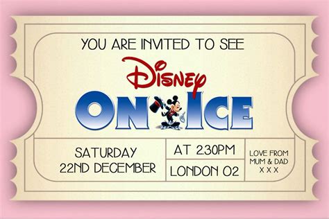 Disney On Ice Printable Ticket